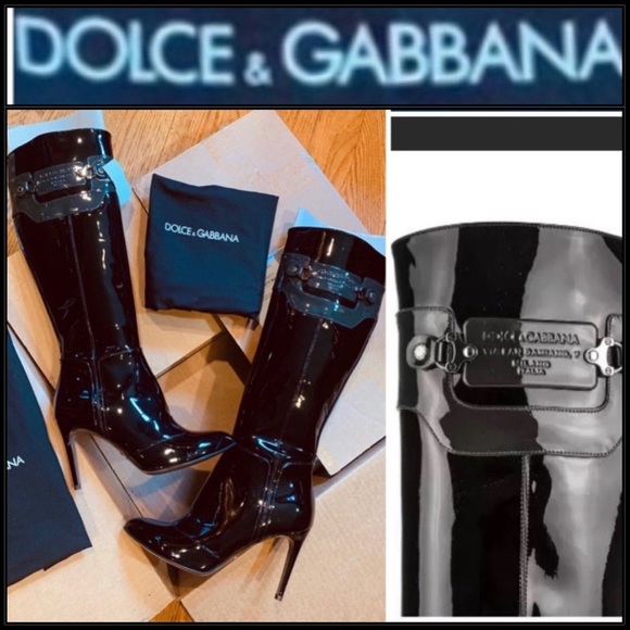 D&G Leather Boots 🔥❗️NEW ❗️A SHOW  STOPPER 🔥Limit Edit 37.5 RETAIL$2500🔥GorG - Picture 2 of 11